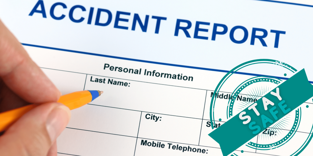 filling in an accident report form